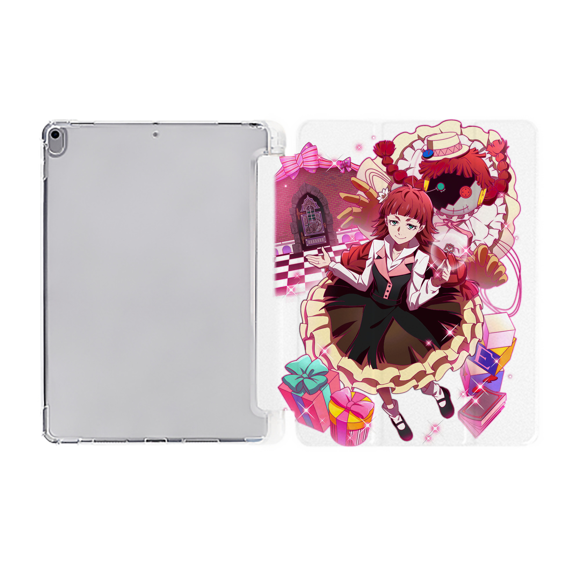 （画像用） 文豪ストレイドッグス Bungo Stray Dogs IPad ケース ペン収納付き 三つ折りスタンド PUレザー×シリコン 対応機種9.5/10.5/10.9インチ